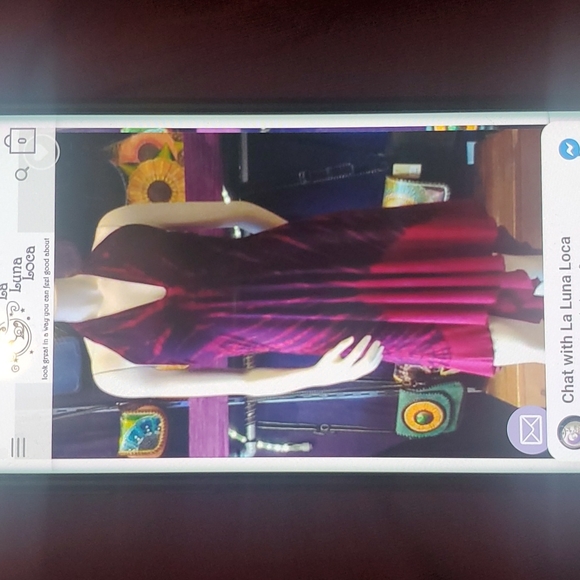 La Luna Loca 2 in 1 Halter Dress Berry tye dye womens size 1 - Picture 6 of 8